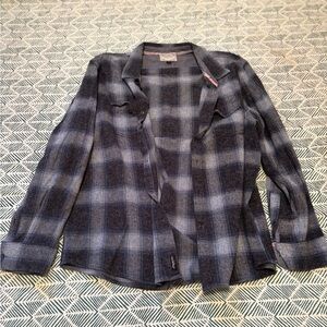 Men's Casual Button Down Shirt - Blue Plaid